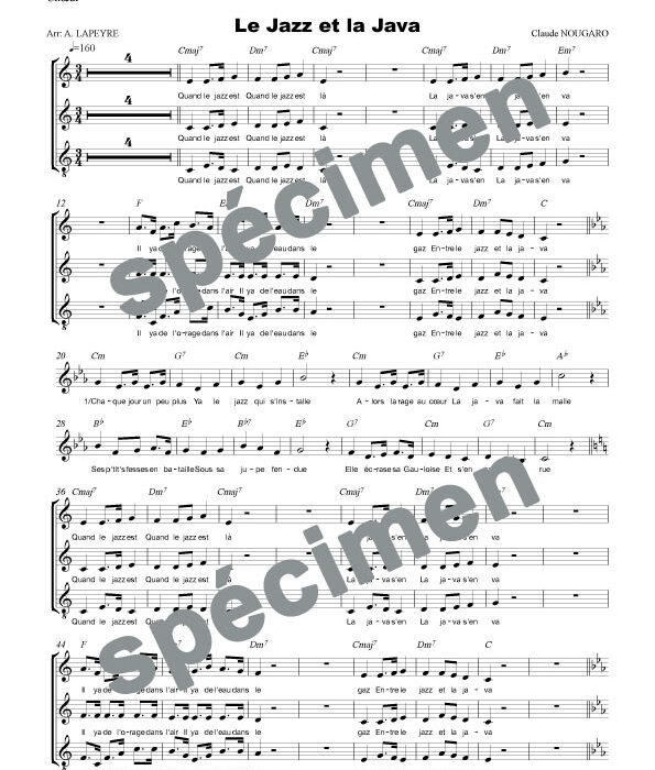 Le jazz et la java (chant)