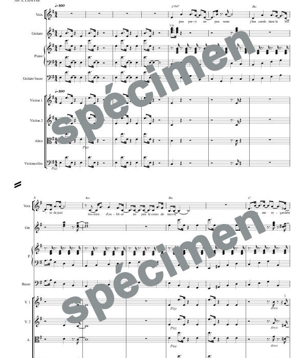La boîte de jazz (orchestre+chant)