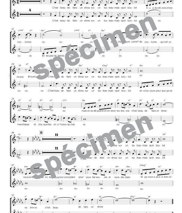 C'est beau de faire un show (chant)
