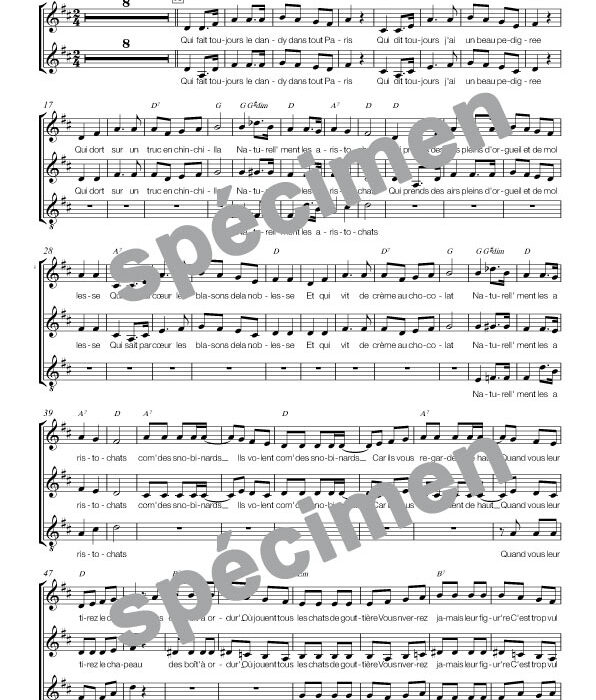 Les aristochats (chant)