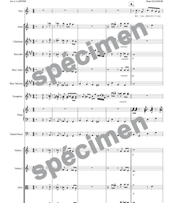 Moi j'préfère la marche à pied (orchestre et chant)