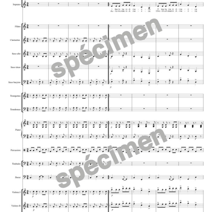 "America" West Side Story (orchestre et chant)