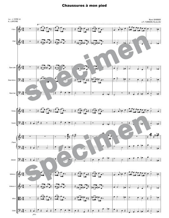 Chaussure à mon pied (orchestre et chant)