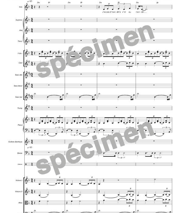 "Complainte de la serveuse automate" Starmania (orchestre et chant)