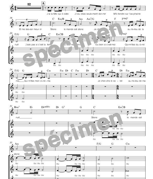 "Le monde est stone" Starmania (chant)
