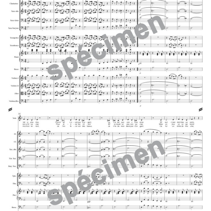 Les crayons (orchestre et chant)