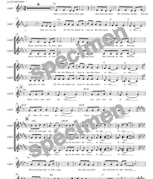 Les sans papiers (chant)
