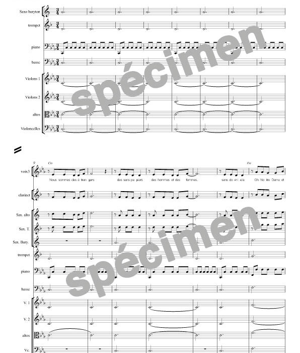Les sans papiers (orchestre et chant)