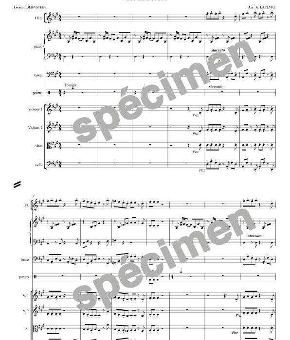 "Maria" West Side Story (orchestre et chant)
