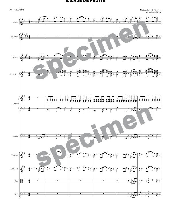 Salade de fruits (orchestre et chant)