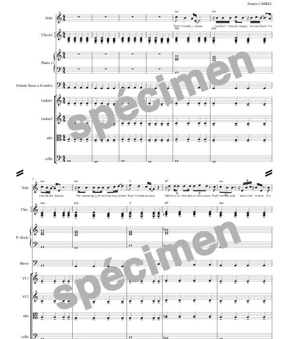 Tout le monde y pense (orchestre et chant)