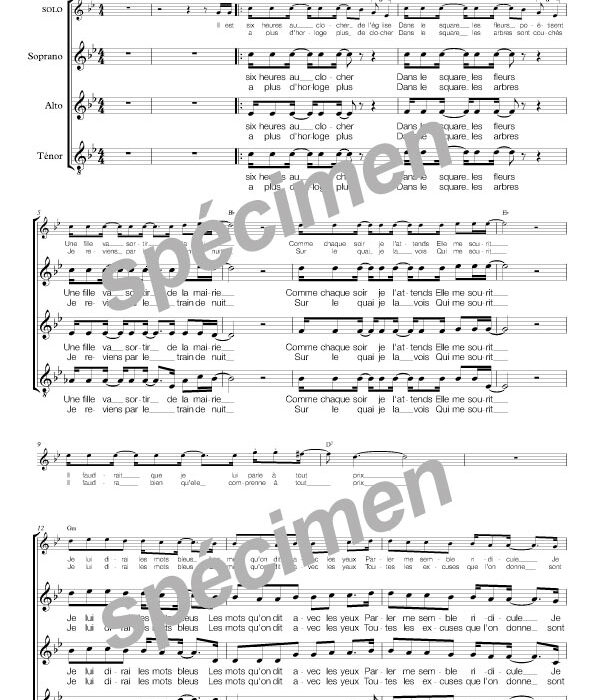 Les mots bleus (chant)