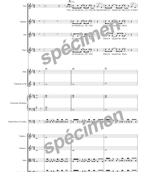 Les mots bleus (chant et orchestre)