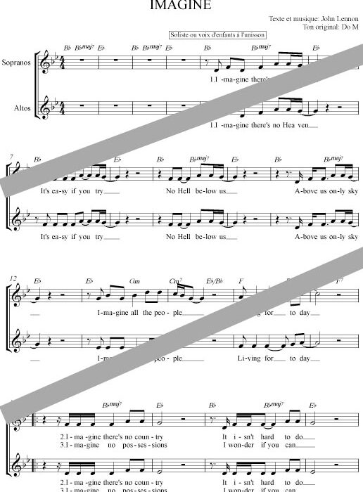 Imagine (chant 2v)