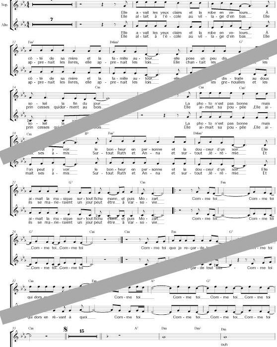 Comme toi (chant 2v)