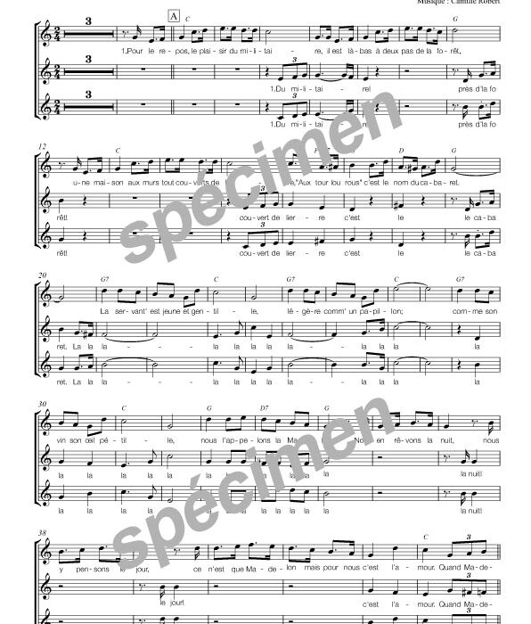 La madelon (chant 2v)