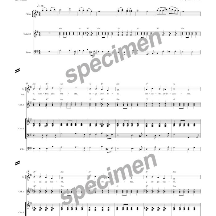 A vuestros pies Madre (chant et orchestre)