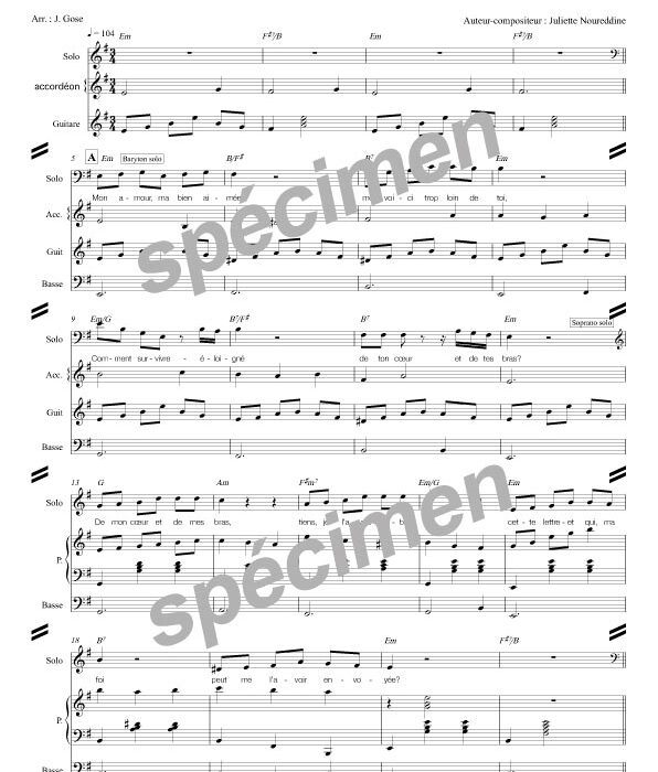 Une lettre oubliée (chant et orchestre)