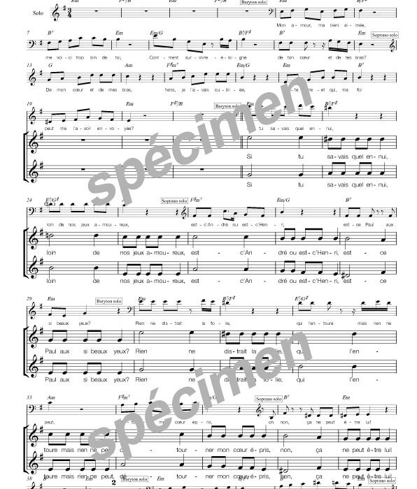 Une lettre oubliée (chant 2v)