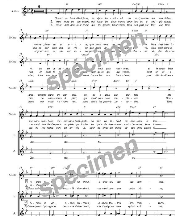 La chanson de Craonne (chant 2v)