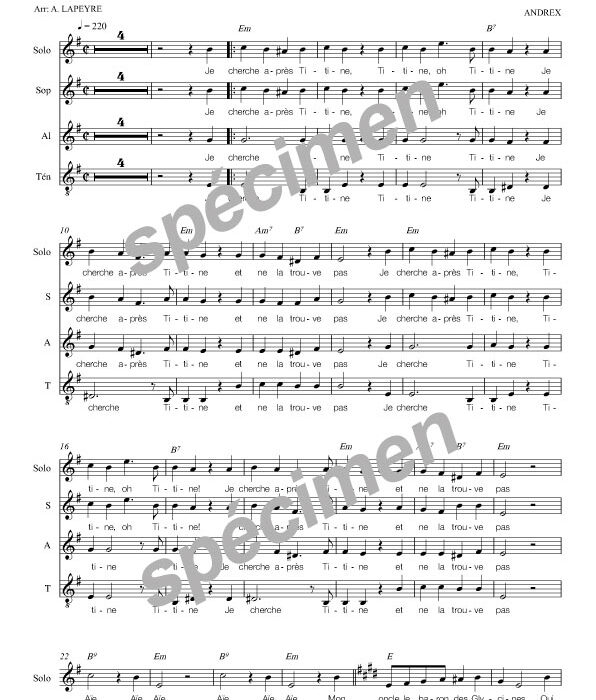 Je cherche après Titine (chant)