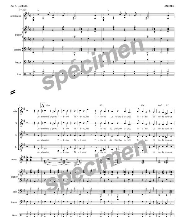 Je cherche après Titine (chant et orchestre)
