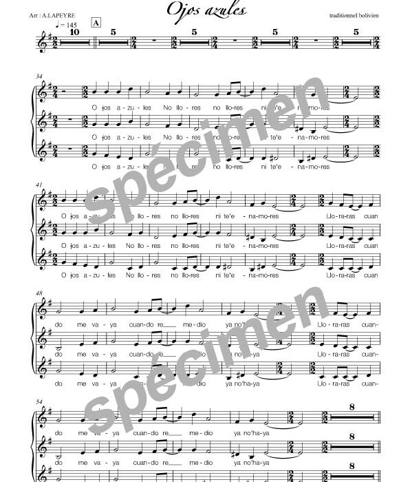Ojos azules (chant)