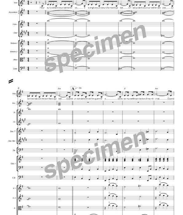 Quand un soldat (chant et orchestre)