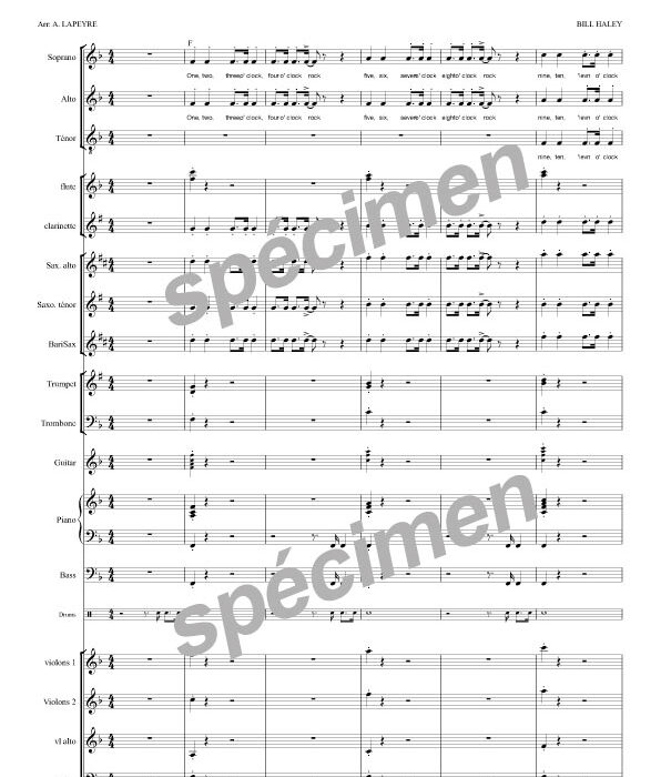 Rock around the clock (chant et orchestre)