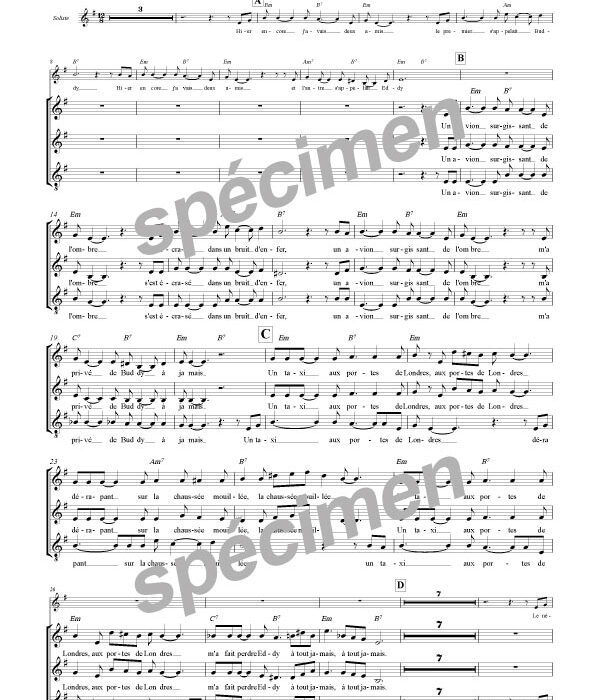 J'avais deux amis (chant)