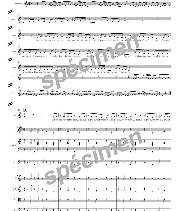 J'ai un bouton sur l'bout d'la langue (chant et orchestre)