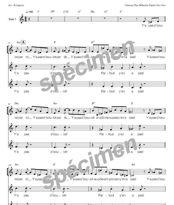 Y'a pas d'boulot (chant)