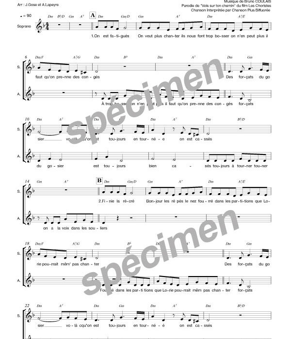 Les forçats du gosier (chant)