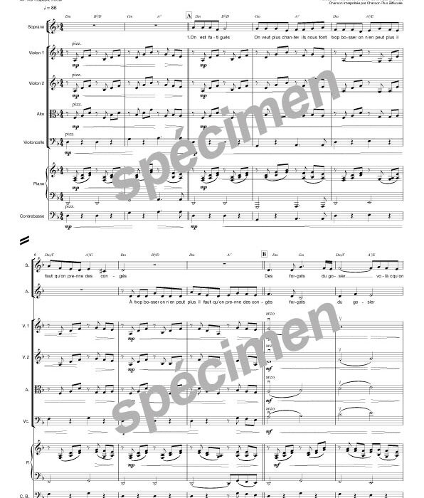 Les forçats du gosier (chant et orchestre)