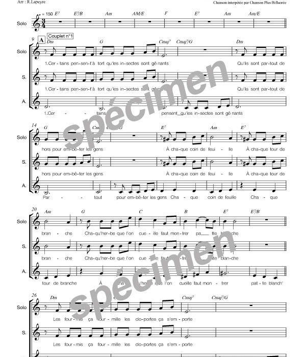 Les coccinelles (chant)