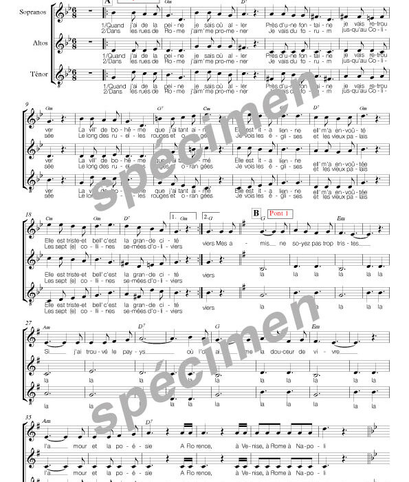 Dans les rues de Rome (chant)