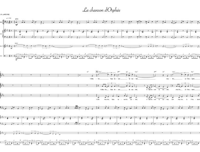 La chanson d'Orphée (chant+orchestre)