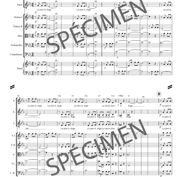 La pince à linge (orchestre et chant)
