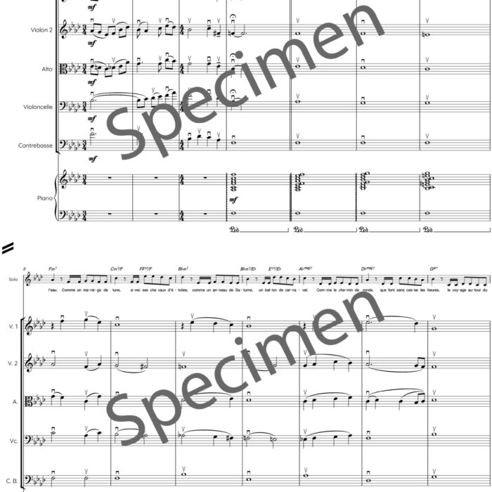 Les moulins de mon cœur (chant et orchestre)