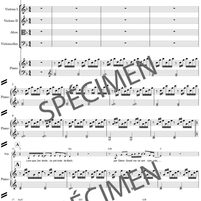 Sur un prélude de Bach (orchestre et chant)