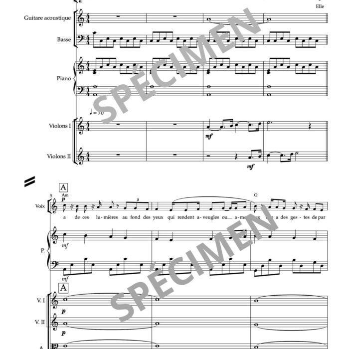 Elle est d'ailleurs (orchestre et chant)