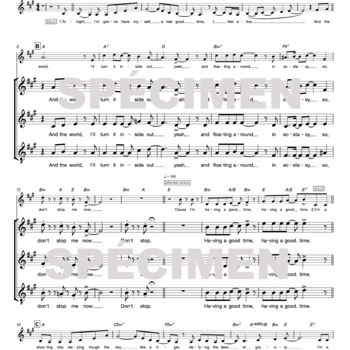 "Don't Stop Me Now" comédie musicale We Will Rock You (chant)