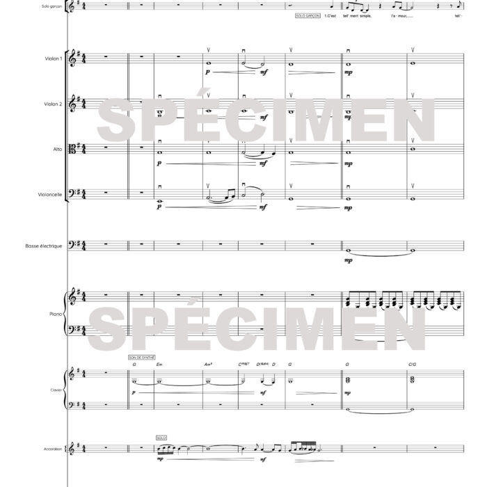"L'envie d'aimer" Les 10 commandements (orchestre et chant)