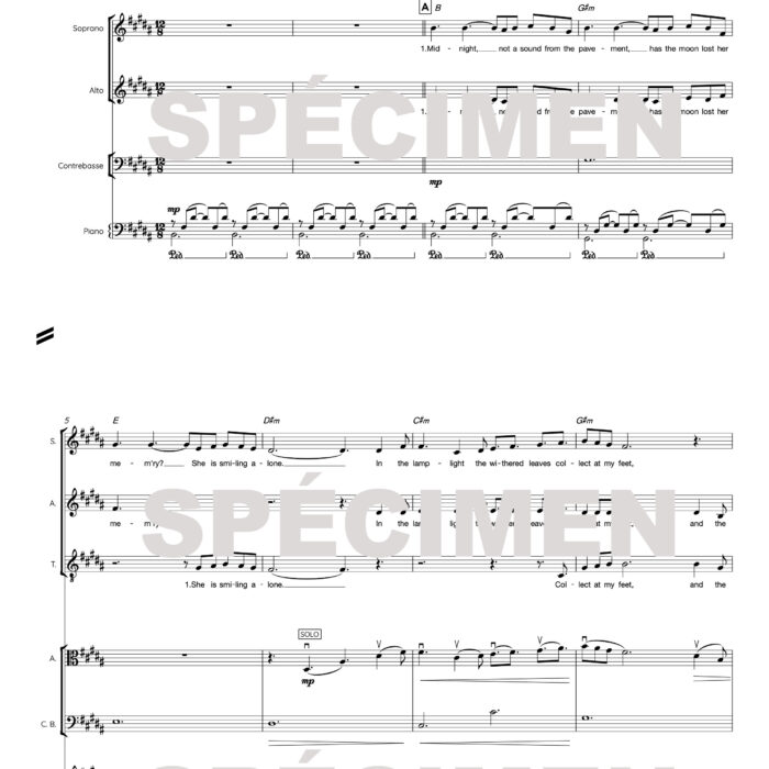 "Memory" extrait de la comédie musicale Cats (chant et orchestre)